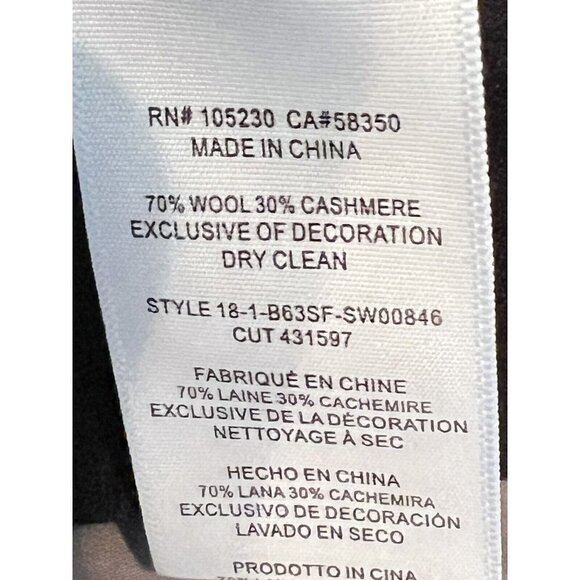 Joie Black Women Pink Seams Sweater Wool Cashmere Blend Short Crew Neck Size XXS - Picture 7 of 9